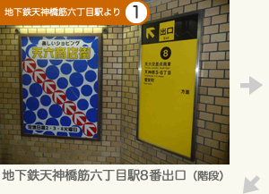 地下鉄天神橋筋六丁目駅8番出口（階段）